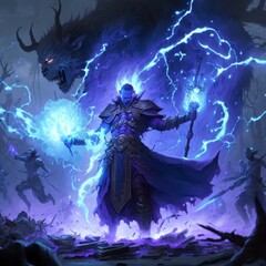 mage, sorcier, sorceleur, witcher, fantasy art generatif AI