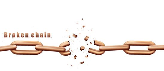 Broken chain banner