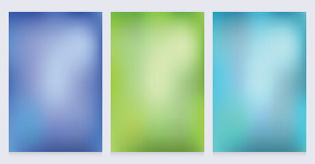 Set of gradient backgrounds. Creative Gradient set for greeting card, flyer, invitation, poster, brochure, banner calendar