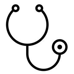 Doctor's stethoscope icon outlined