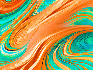 Generative AI, ornate multi-colored paint streaks, acrylic ink soft streaks in the style of marbling and ebru