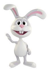 Easter bunny in realistic 3d render