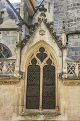 Gothic-style parish church of Saint-Aspais (Eglise Saint-Aspais) in Melun, built at beginning of XVI century. Melun, Seine-et-Marne department, Ile-de-France region, France.