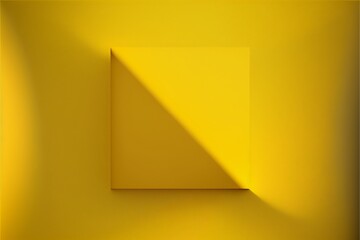 Fond jaune avec une forme carr&eacute;e
