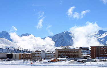 Fototapeta na wymiar Station Alpe d'Huez