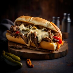 Philly cheesesteak sandwich