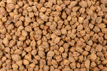 brown chickpeas background. nutrition. food ingredient.