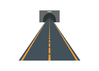 Road tunnel. Simple flat illustration
