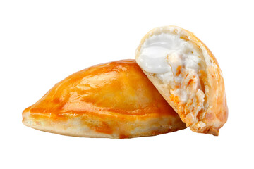 Brazilian snacks, roasted pastel  with cream cheese