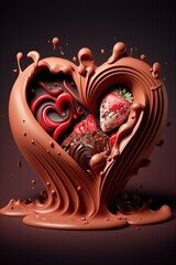 Fototapeta premium Abstract Valentine Chocolate