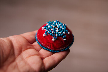 Perlen handgemachte Brosche