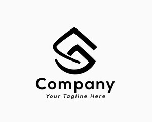 abstract line art S initial logo mountain symbol design template illustration inspiration