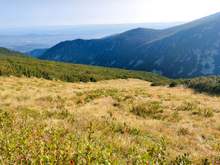 Summer view of Rila mountain at Yastrebets area, Bulgaria