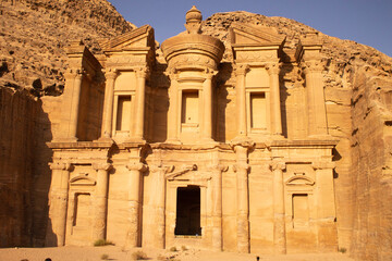 The Monastery in Petra, Jordan in the Middle East