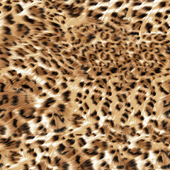 Seamless leopard pattern, leopard skin, animal fur.