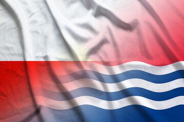 Poland and Kiribati official flag transborder relations KIR POL