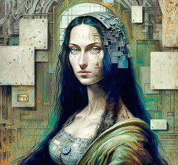 Modern Mona Lisa - generative AI