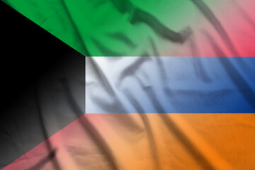 Kuwait and Armenia official flag international contract ARM KWT