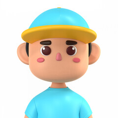 3d cute people avatar character illustration