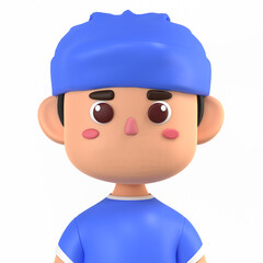 3d cute people avatar character illustration