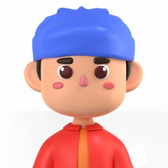 3d cute people avatar character illustration