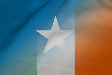 Somalia and Ireland state flag international negotiation IRL SOM