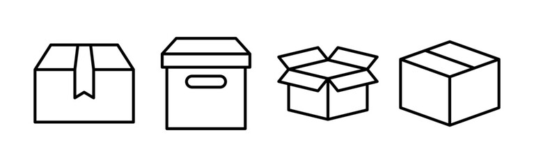 Box icon vector for web and mobile app. box sign and symbol, parcel, package