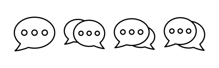 Obraz premium Chat icon vector for web and mobile app. speech bubble sign and symbol. comment icon. message