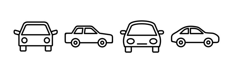 Car icon vector for web and mobile app. car sign and symbol. small sedan