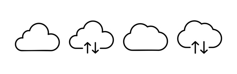 Cloud icon vector for web and mobile app. cloud sign and symbol