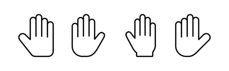 Obraz premium Hand icon vector for web and mobile app. hand sign and symbol. hand gesture