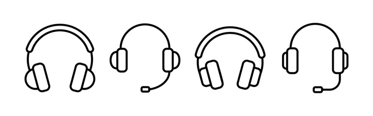 Headphone icon vector for web and mobile app. headphone sign and symbol