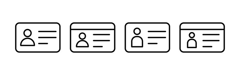 License icon vector for web and mobile app. ID card icon. driver license, staff identification card