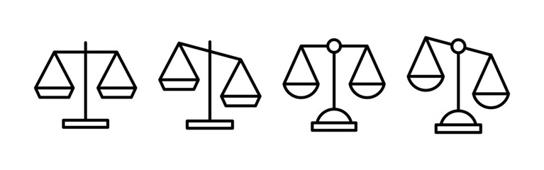 Scales icon vector for web and mobile app. Law scale icon. Justice sign and symbol