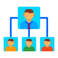 Organization Structure Flat Icon