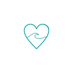 vector blue wave symbol concept