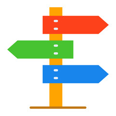 Signpost Flat Icon