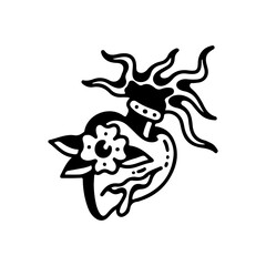 heart tattoo concept vector illustration