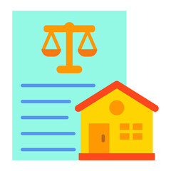 Property Law Flat Icon