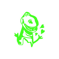 vector illustration of trex funny character © ahmad yusup