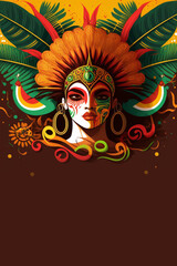 arte cartão de carnaval festa brasileira colorida cultura 