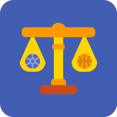 Sports Laws Multicolor Round Corner Flat Icon