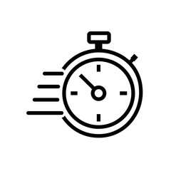 Fast icon, quick deadline, fast forward, fast delivery. Vector flat icon.