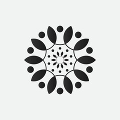 mandala logo element template, suitable for spa, yoga, meditation and spirituality logos with vector eps format.