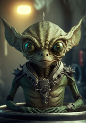 Generative AI.   Alien Heads No.104