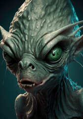 Generative AI.   Alien Heads No.137