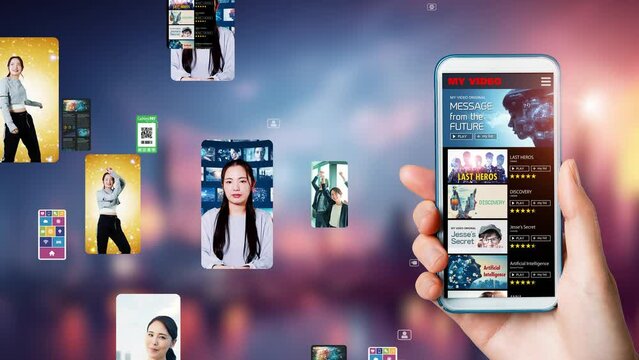 動画配信スマホアプリ　縦型動画