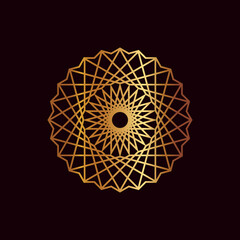 mandala logo element template, suitable for spa, yoga, meditation and spirituality logos with vector eps format.