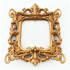 old antique gold frame over white gold border.