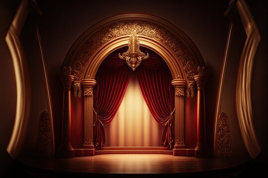 Empty Theatre Stage (Generative AI)